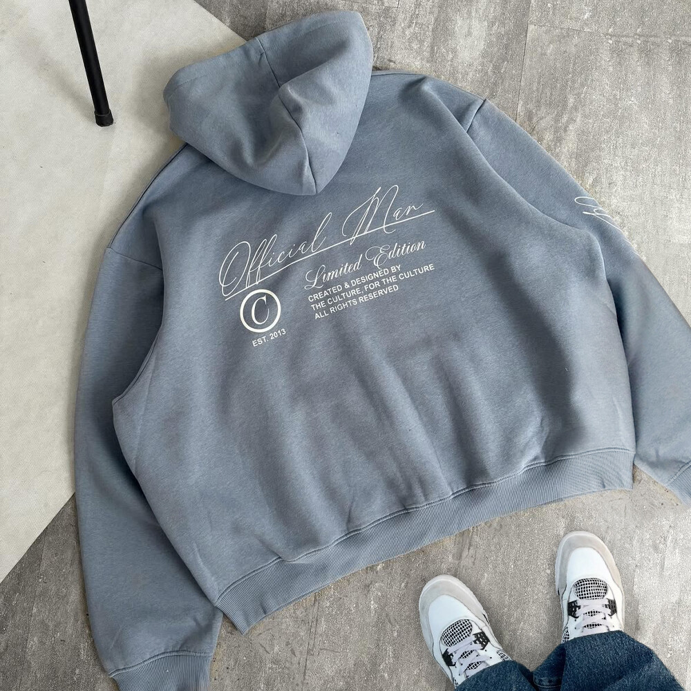 Loose cotton Merino wool winter sweatshirt, loose and fitted, thick 420-gram men's hoodie, designer, high-quality and personalized