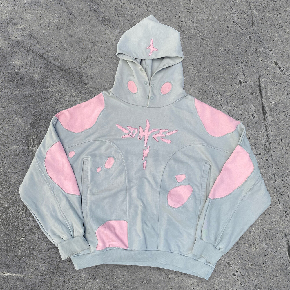 Super Ling 100% polyester fabric 300, 400, 420 Gsm custom sublimation Super Dalian hoodie autumn retro patchwork for men