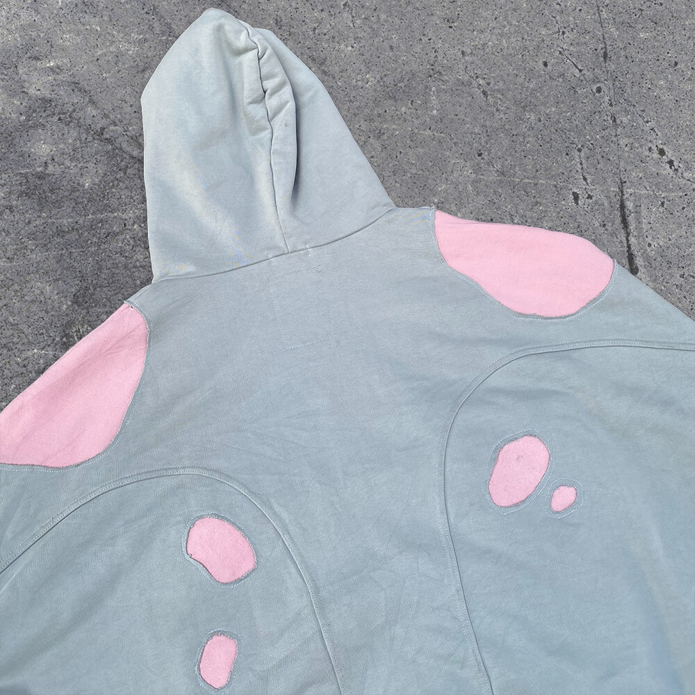 Super Ling 100% polyester fabric 300, 400, 420 Gsm custom sublimation Super Dalian hoodie autumn retro patchwork for men