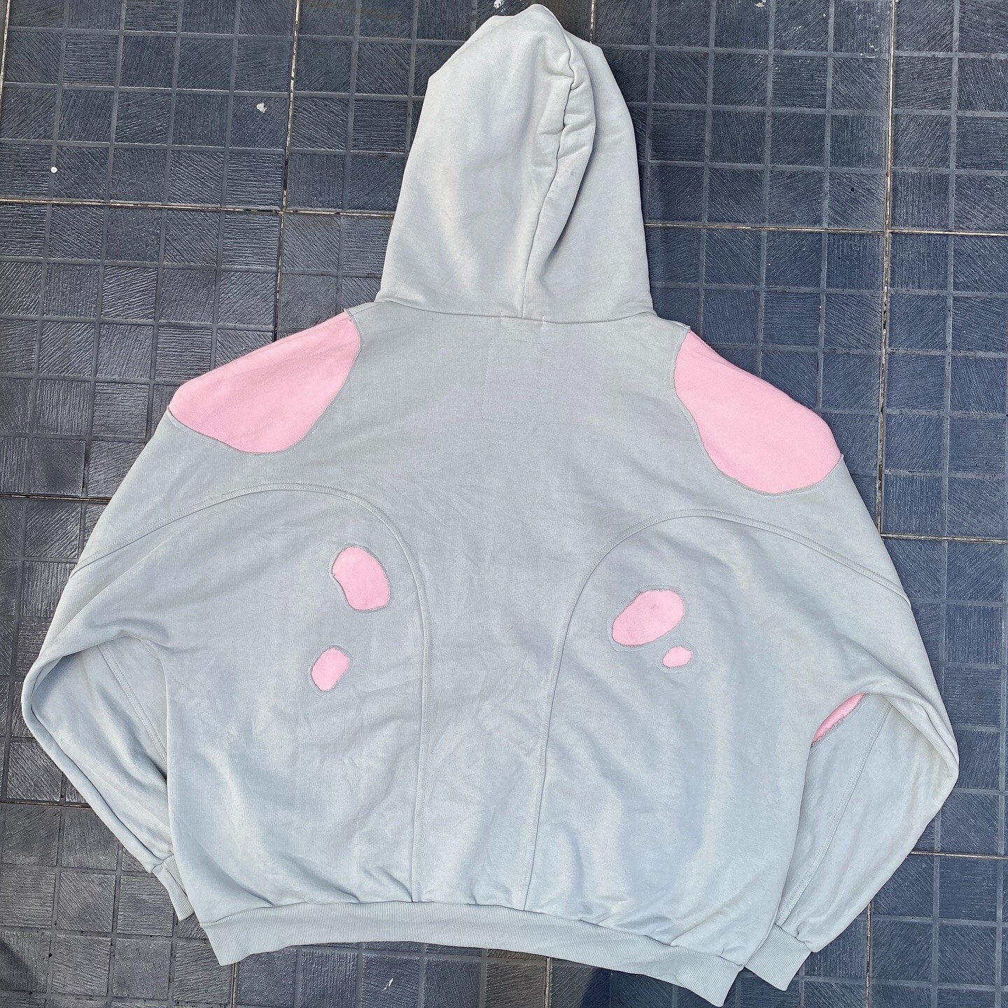 Super Ling 100% polyester fabric 300, 400, 420 Gsm custom sublimation Super Dalian hoodie autumn retro patchwork for men