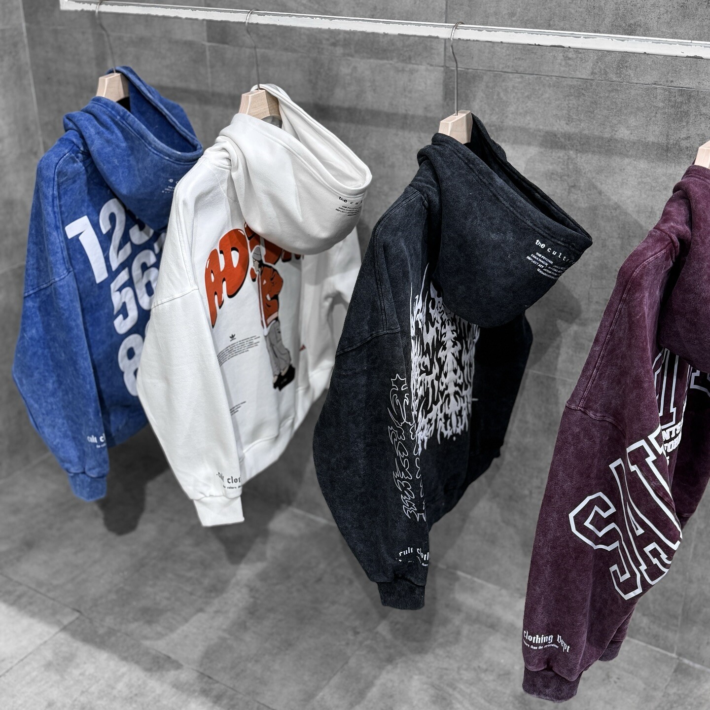 Custom-made winter men's oversized 600, 800, 1000gsm cotton-polyester fabric sweatshirts, embossed acid-washed pullovers and hoodies