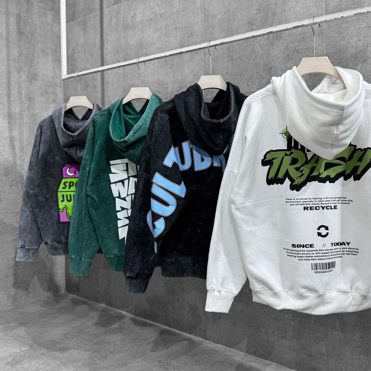 400, 420, 500gsm 100% cotton oversized Y2K acid-washed pullover hoodie custom men's streetwear manufacturer autumn and winter