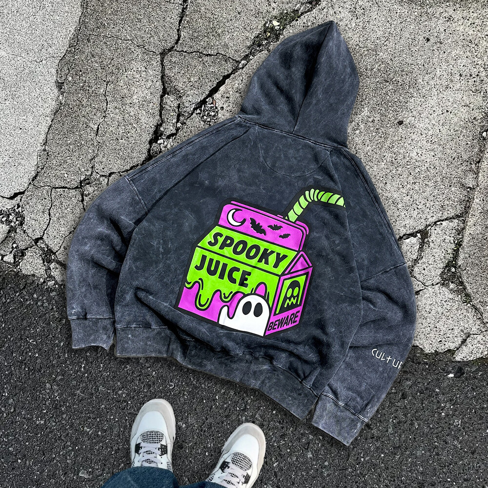 400, 420, 500gsm 100% cotton oversized Y2K acid-washed pullover hoodie custom men's streetwear manufacturer autumn and winter