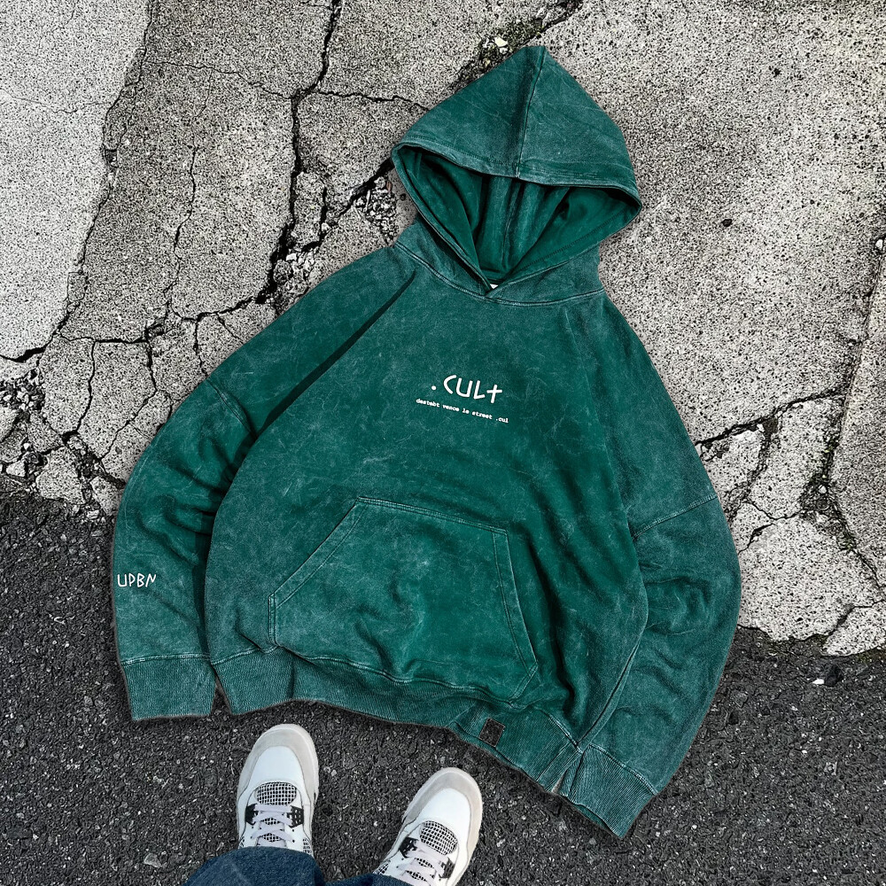 400, 420, 500gsm 100% cotton oversized Y2K acid-washed pullover hoodie custom men's streetwear manufacturer autumn and winter