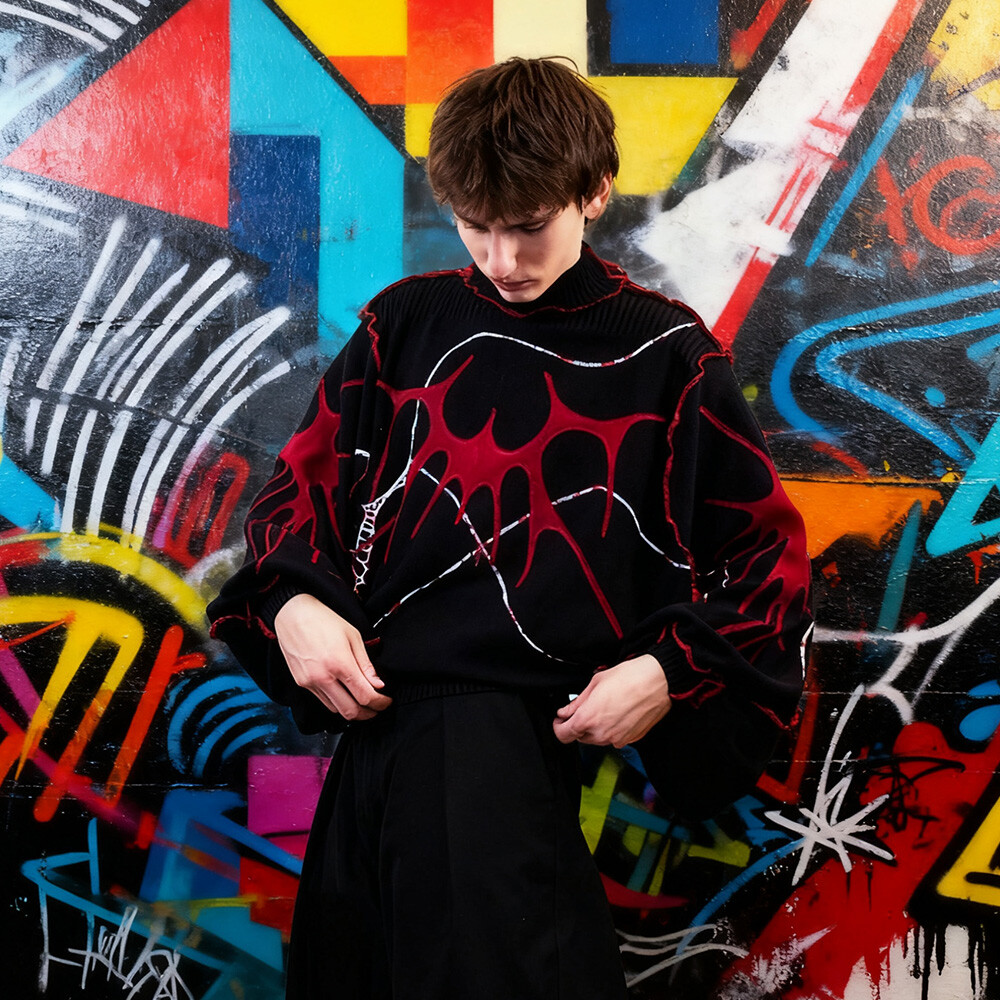 Custom-made oversized animal-printed sweatshirts for both men and women, cotton-polyester pullover sleeves, designer hoodies for autumn and winter