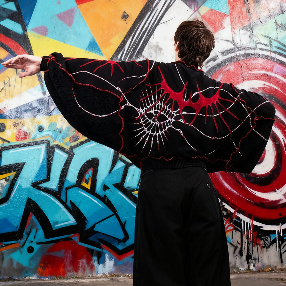 Custom-made oversized animal-printed sweatshirts for both men and women, cotton-polyester pullover sleeves, designer hoodies for autumn and winter