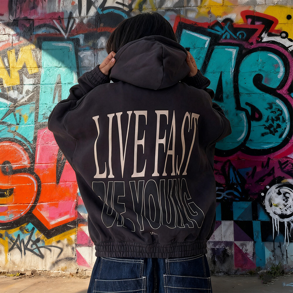 800 Gsm heavy-duty washed basic hooded sweatshirt for both men and women, pullover hooded shirt for men, custom-made with oversized letter pattern