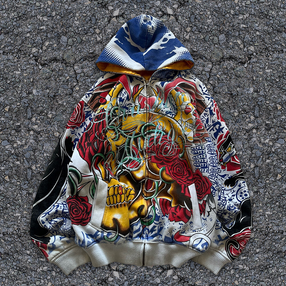 Custom-made zipper digital printing DTG silver foil printing 100% cotton winter men's heavyweight super Dalian hoodie