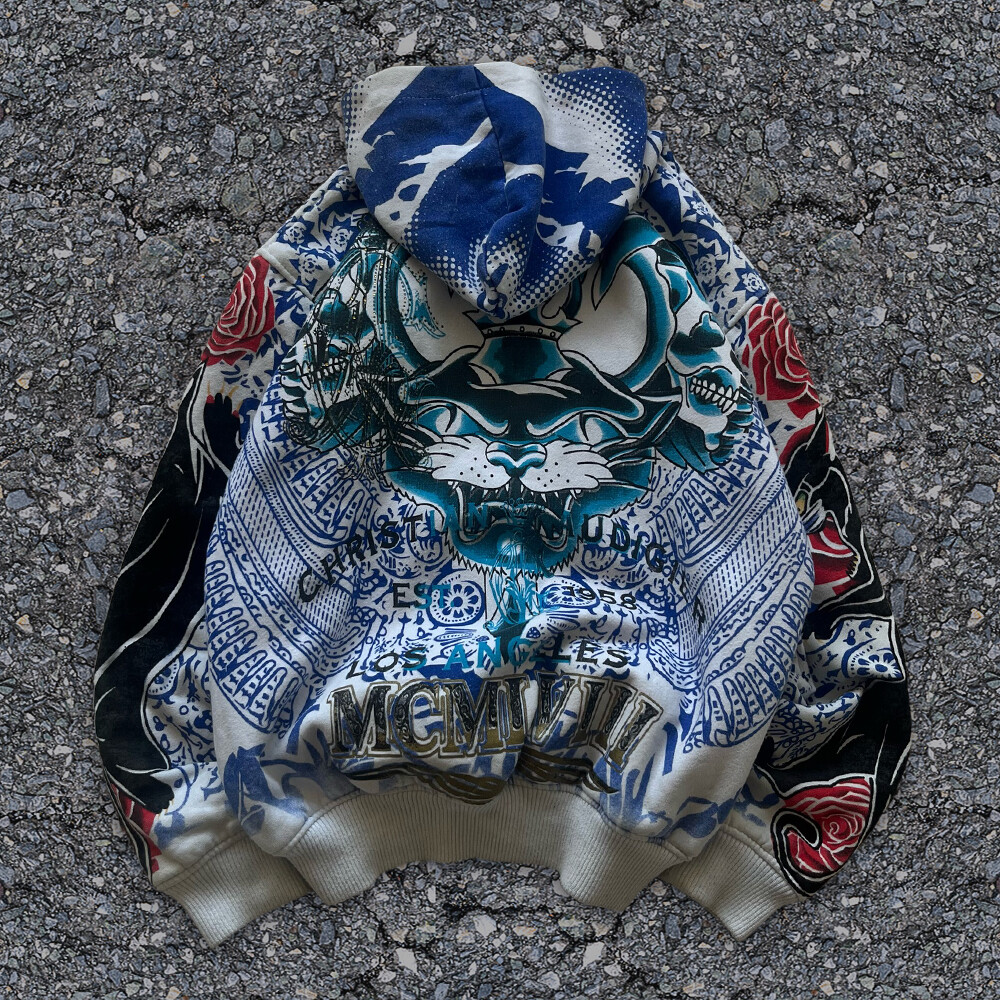 Custom-made zipper digital printing DTG silver foil printing 100% cotton winter men's heavyweight super Dalian hoodie