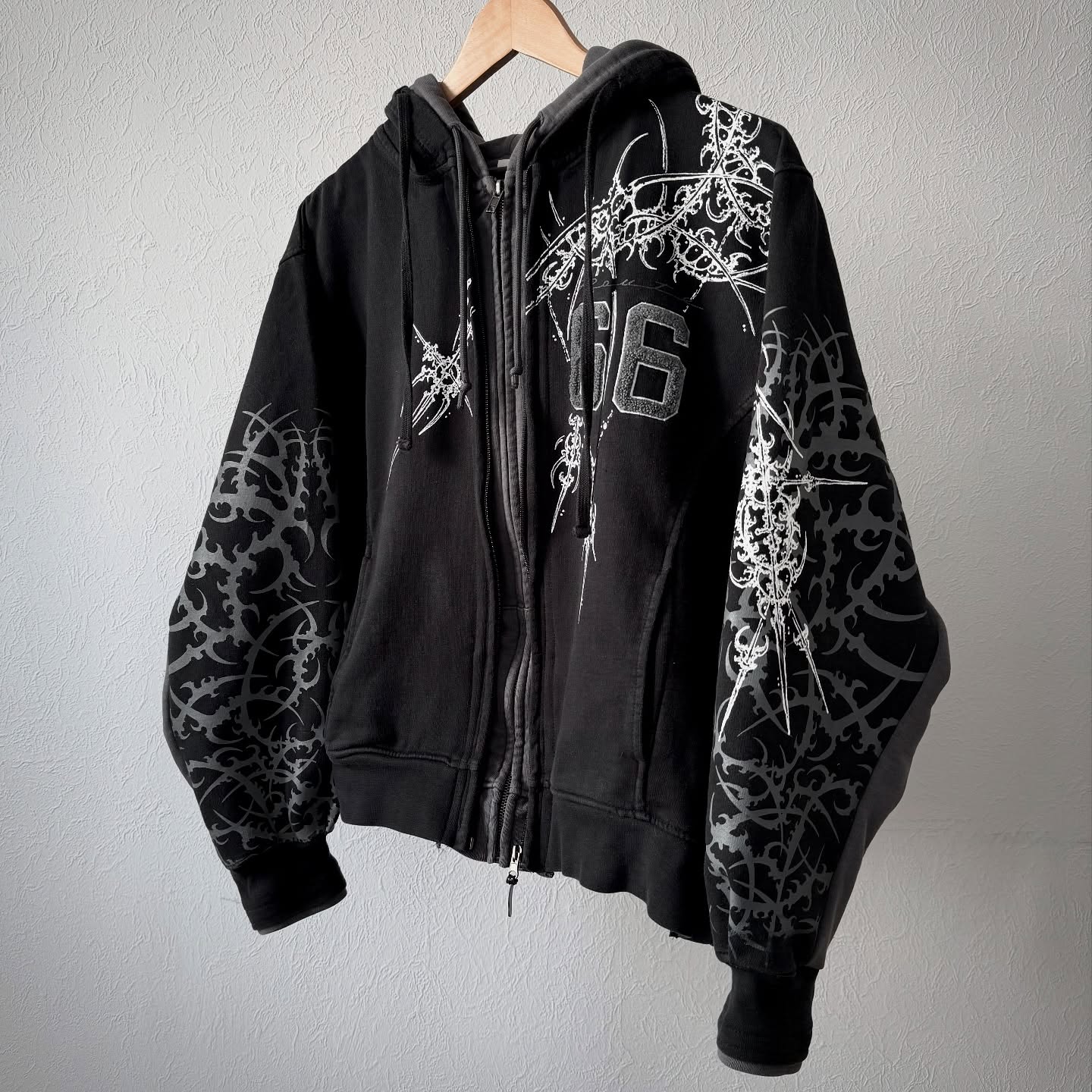 1000 Gsm 100% cotton double-layer zipper hoodie hand-painted Chenier custom men's oversized winter hoodie sweatshirt