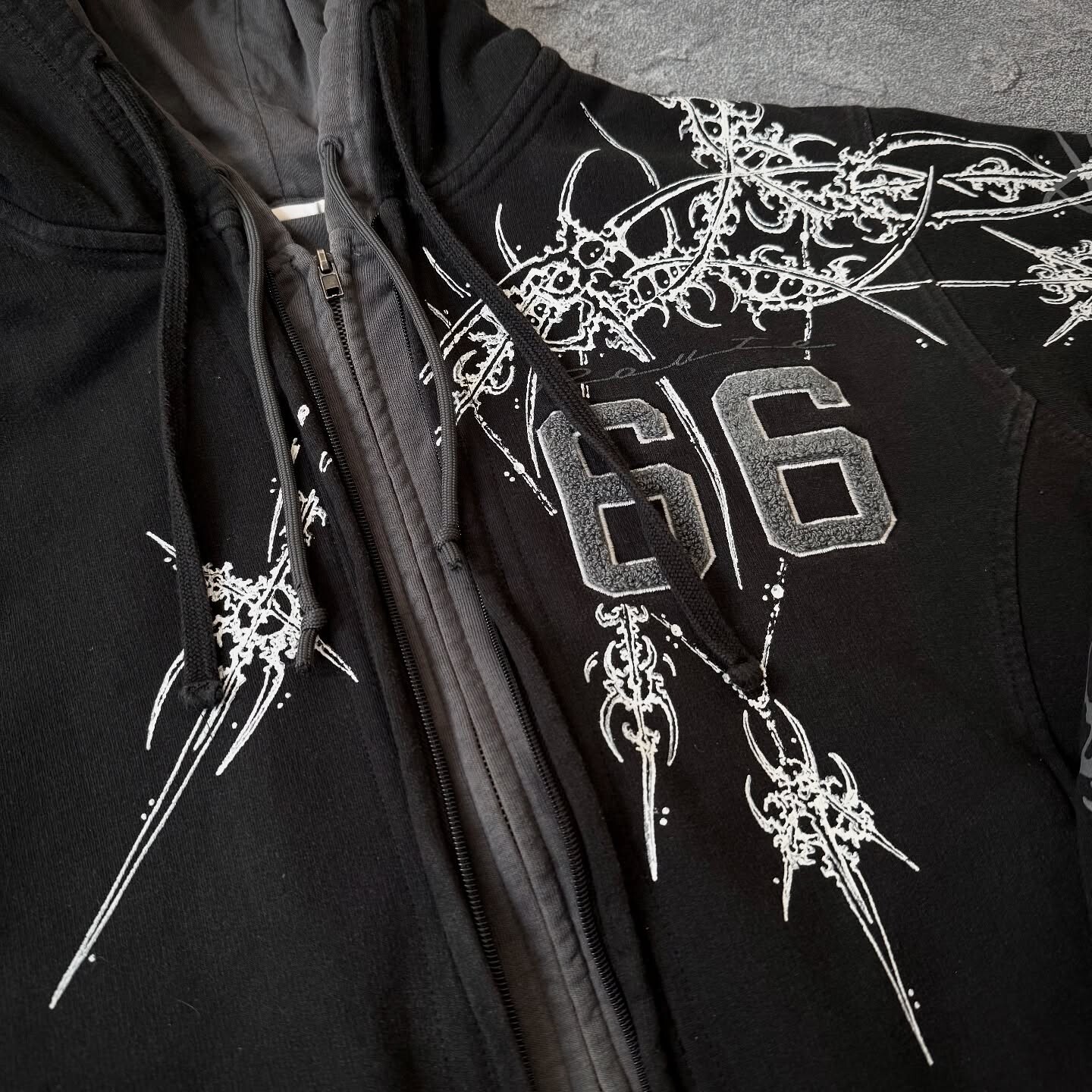 1000 Gsm 100% cotton double-layer zipper hoodie hand-painted Chenier custom men's oversized winter hoodie sweatshirt