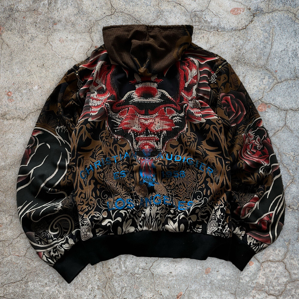 A 100% cotton round-neck hoodie with animal patterns for both men and women in winter, 350g custom rhindiamond full heat sublimation printed pullover