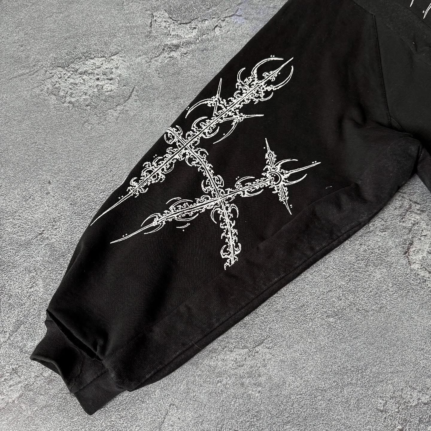 500 Gsm 100% cotton quarter zipper hoodie custom acid-washed hand-painted vintage men's hoodie designer sweatshirt