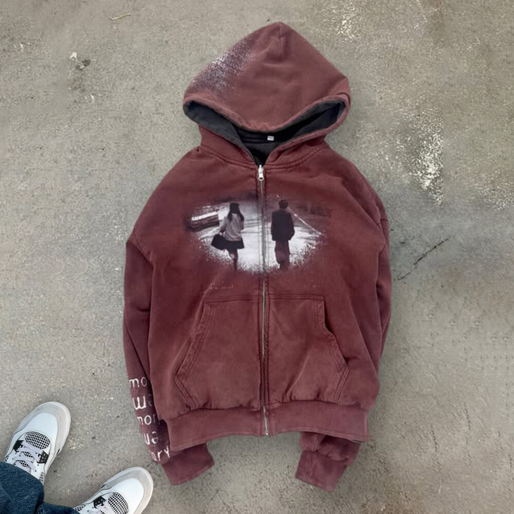 450 Gsm streetwear reversible unisex oversized 100% cotton hoodie wholesale, high-quality custom, retro digital print winter