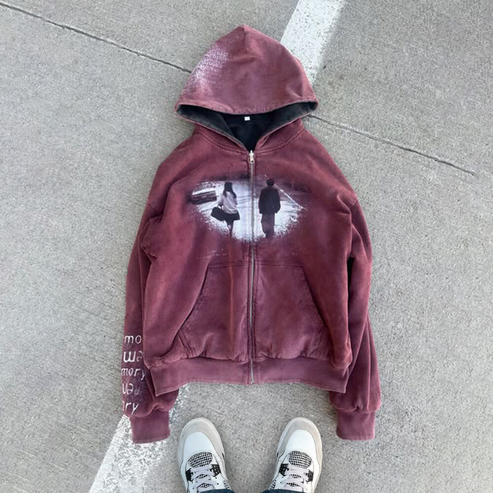 450 Gsm streetwear reversible unisex oversized 100% cotton hoodie wholesale, high-quality custom, retro digital print winter