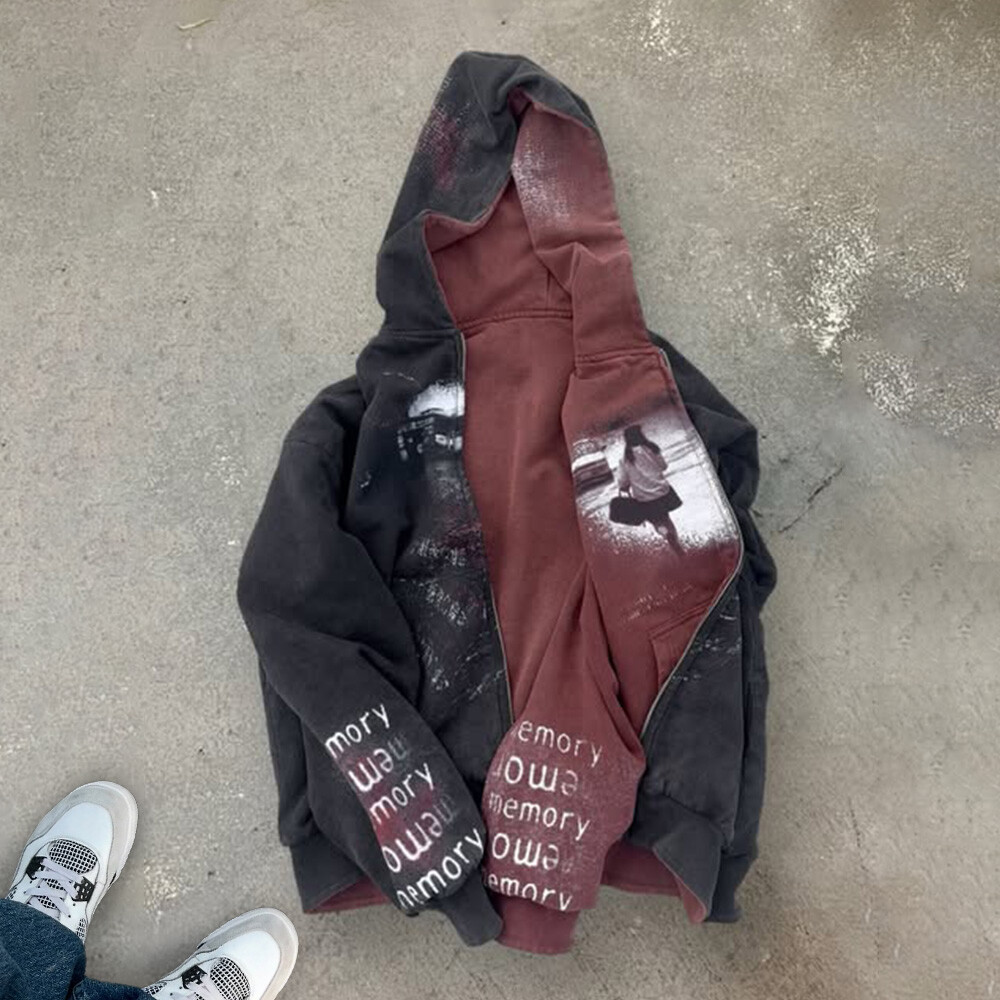 450 Gsm streetwear reversible unisex oversized 100% cotton hoodie wholesale, high-quality custom, retro digital print winter