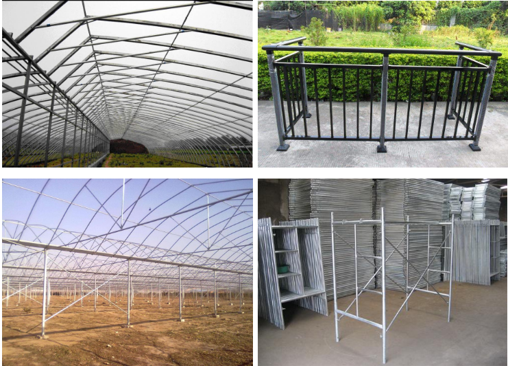 48mm  60mm  40mm Galvanized Round Scaffold Steel Pipe 3.2mm Diameter 6m Length ERW GI Tube