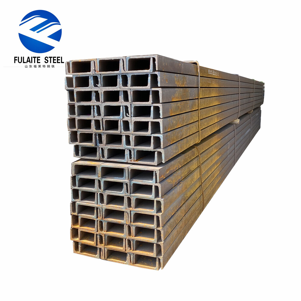 Canal em U de Aço Carbono Q235 de Alta Qualidade S355JR S275JR Serviço de Corte de Estoque de Canal em U Tipo C Boa Preço Padrão ASTM