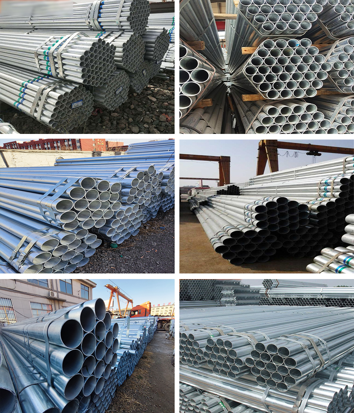 48mm  60mm  40mm Galvanized Round Scaffold Steel Pipe 3.2mm Diameter 6m Length ERW GI Tube