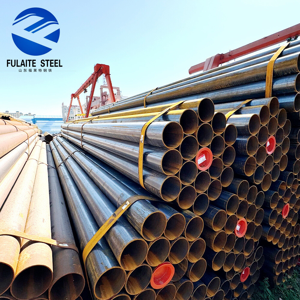 Preço por metro de Q345 Q235b St44 Tubo de aço carbono soldado sem costura redondo ERW MS suave 16 polegadas 18 polegadas 20 polegadas 24 polegadas