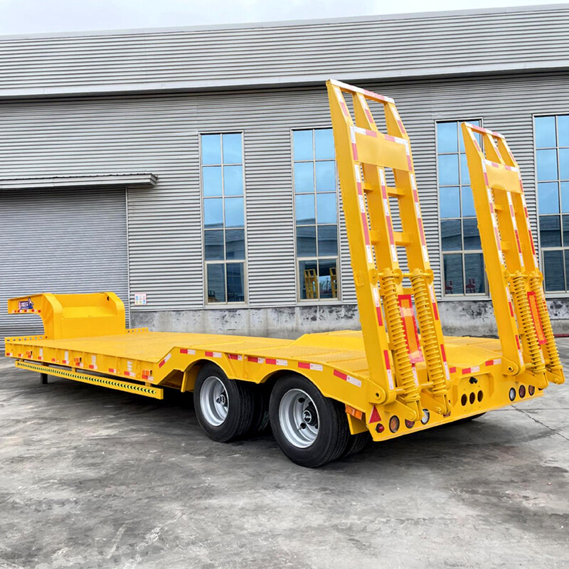 2 Axle 50 ton Low bed semi trailer For sale
