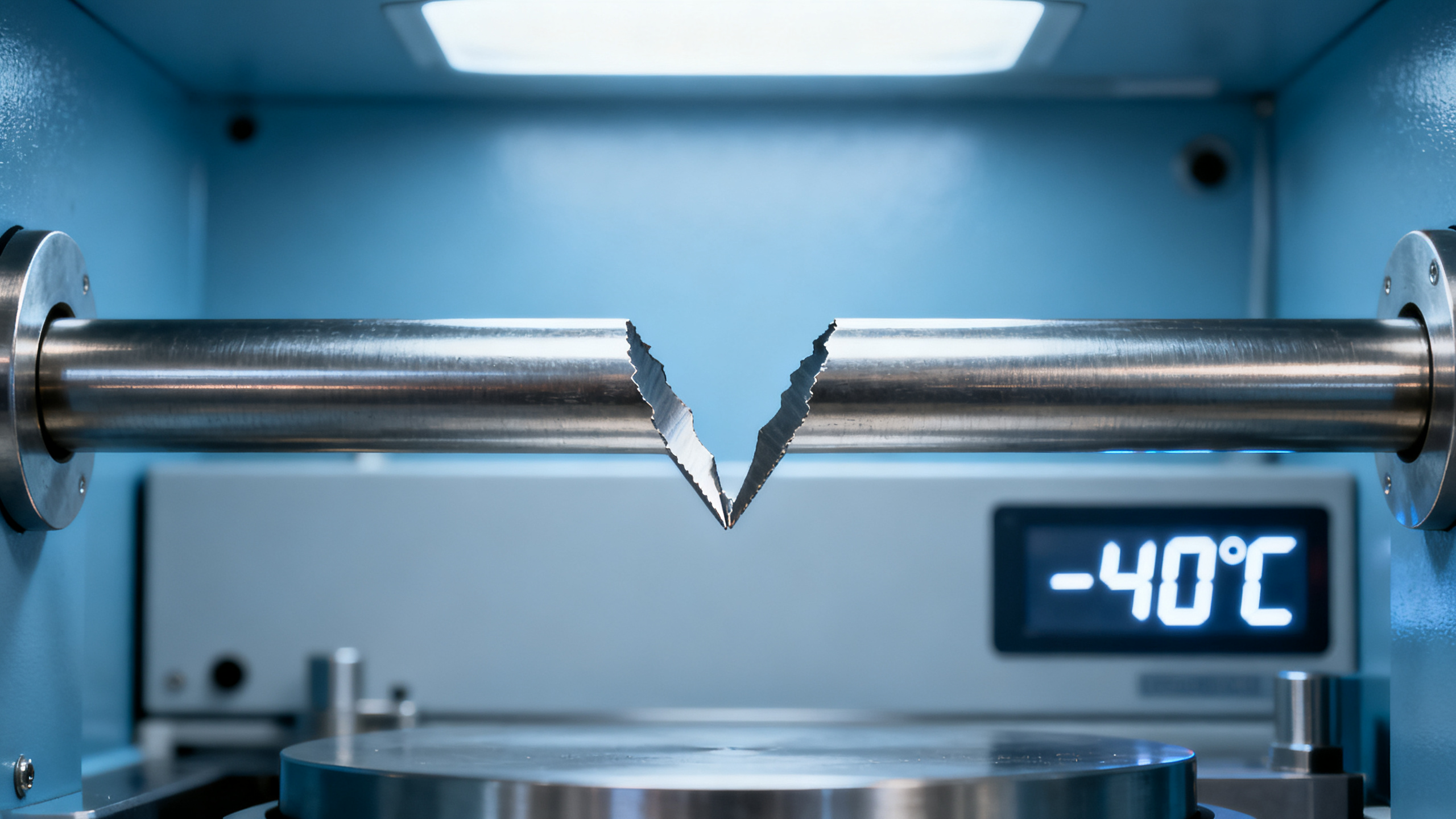 ¿Qué sucede si la barra redonda de acero inoxidable para la industria automotriz falla en la prueba de entalla en V de Charpy a -40°C?