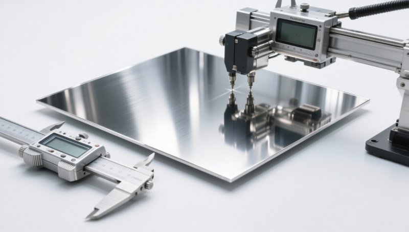 What surface roughness (Ra) range is typical for mirror stainless sheet custom size used in luxury retail fixtures