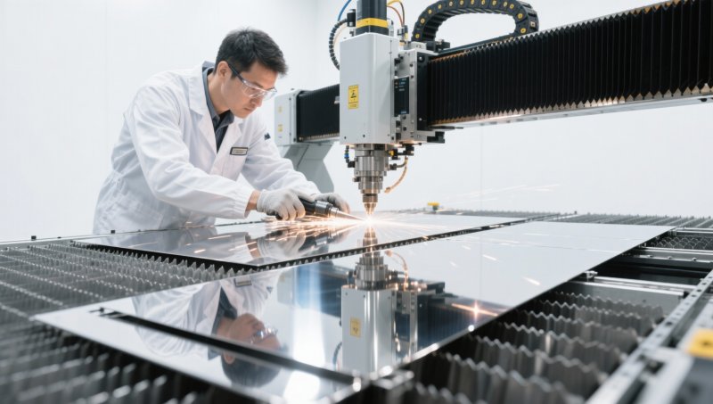 Can mirror stainless sheet custom size be laser-cut and bent without compromising reflectivity on visible edges