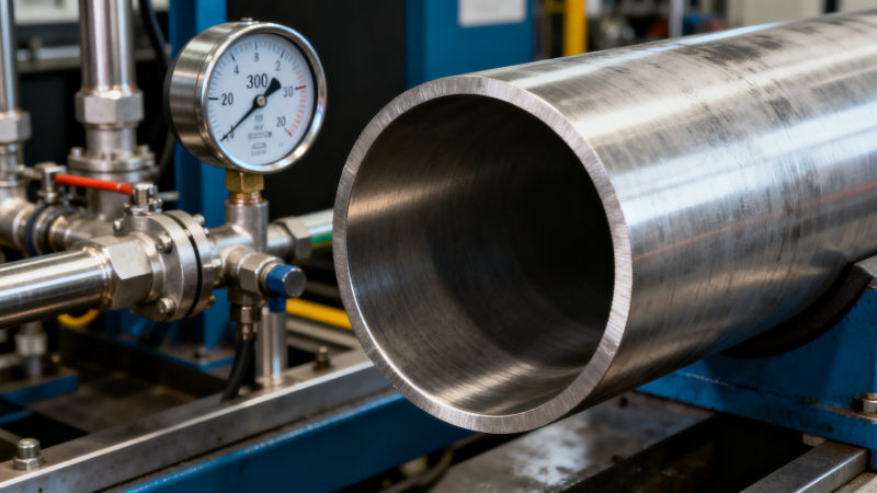 Does pipe stainless steel seamless require different hydrostatic test parameters than welded counterparts at 200 bar working pressure?