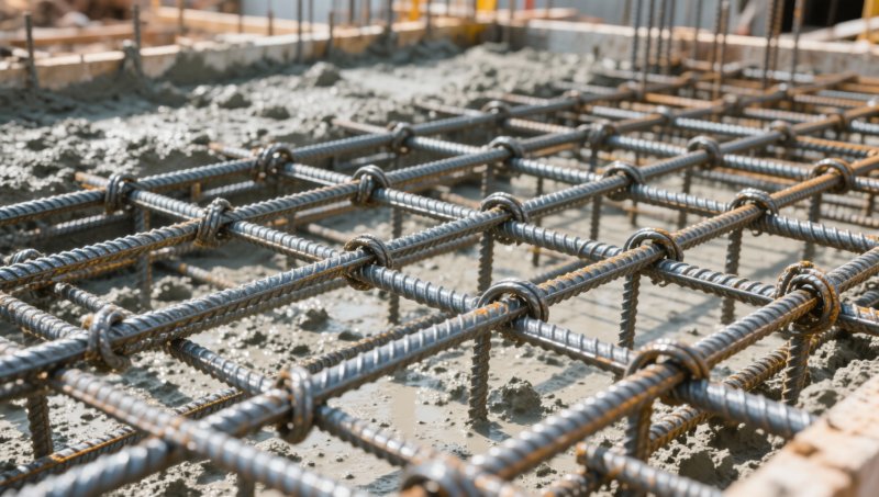 Do Wire Products for construction reinforcement meet ACI 318-22 bond strength requirements when used with GGBS concrete?