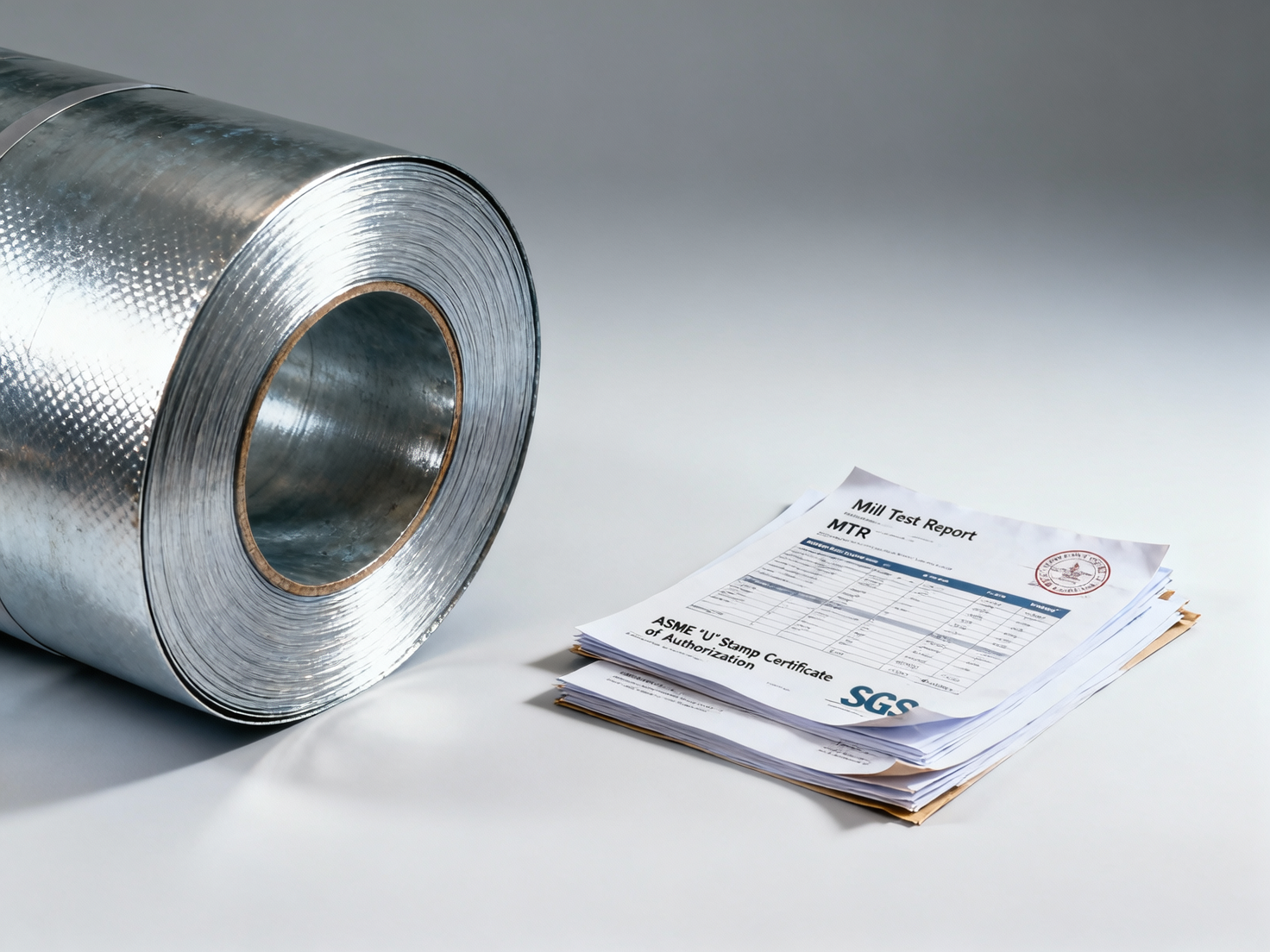 ¿Qué documentos de certificación necesitan los compradores al adquirir láminas de acero Z150 para cumplir con el código ASME?