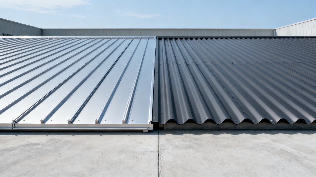 How to choose between standing seam and corrugated steel roofing for warehouses