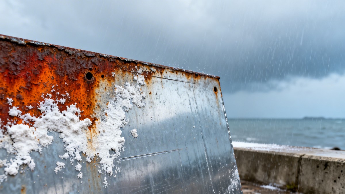 Z150 steel sheet corrosion resistance dropped after 14 months in coastal sites — what accelerated the failure