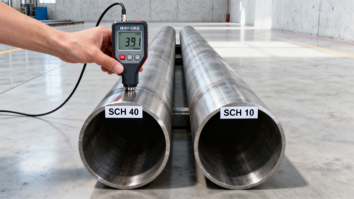 2 stainless pipe ordered as schedule 40 arrived as schedule 10 — how to verify before acceptance