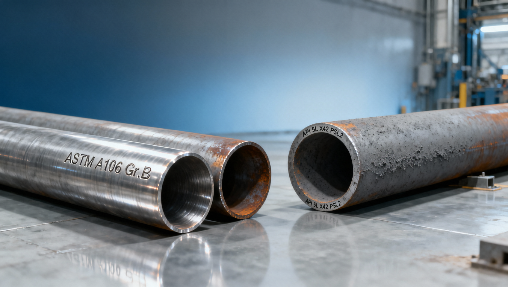 El tubo de acero al carbono A106 no es intercambiable con el API 5L X42, incluso cuando las dimensiones coinciden