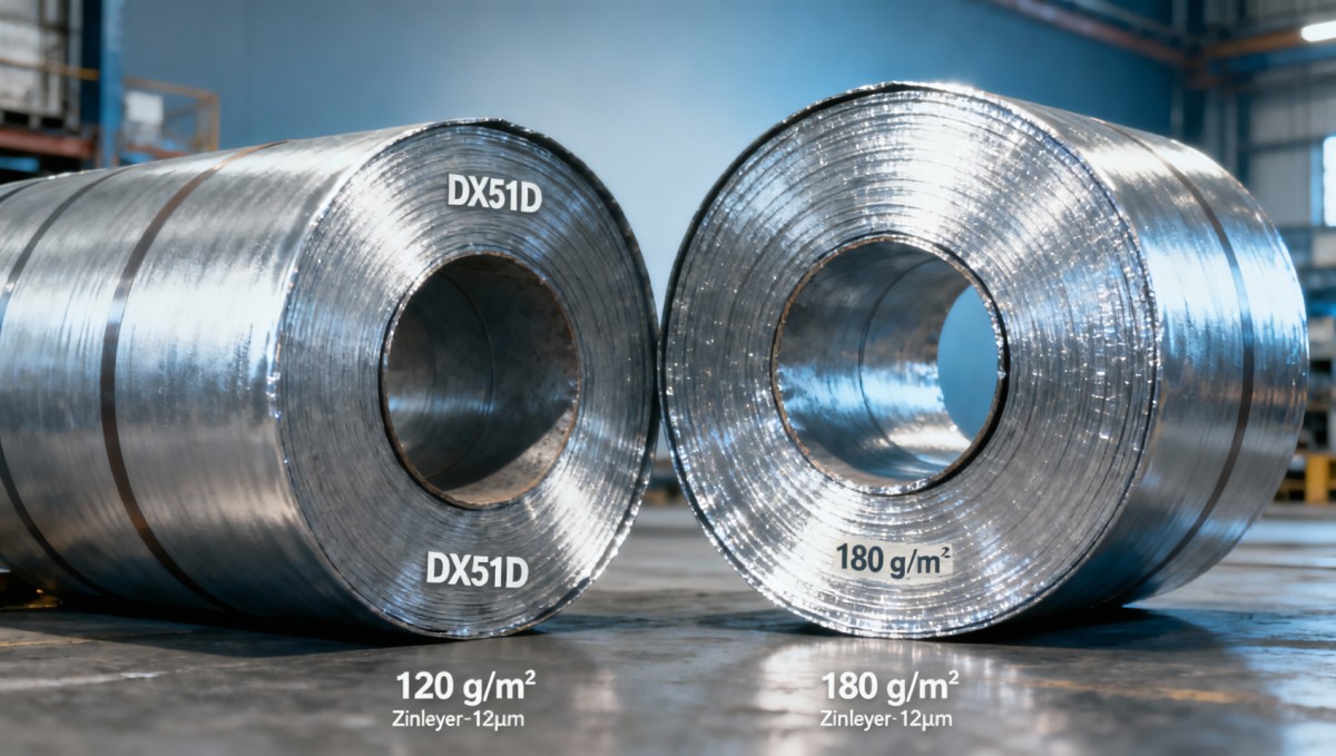 DX51D zinc layer weight: How 120 g|m² vs. 180 g|m² affects long-term durability in humid environments