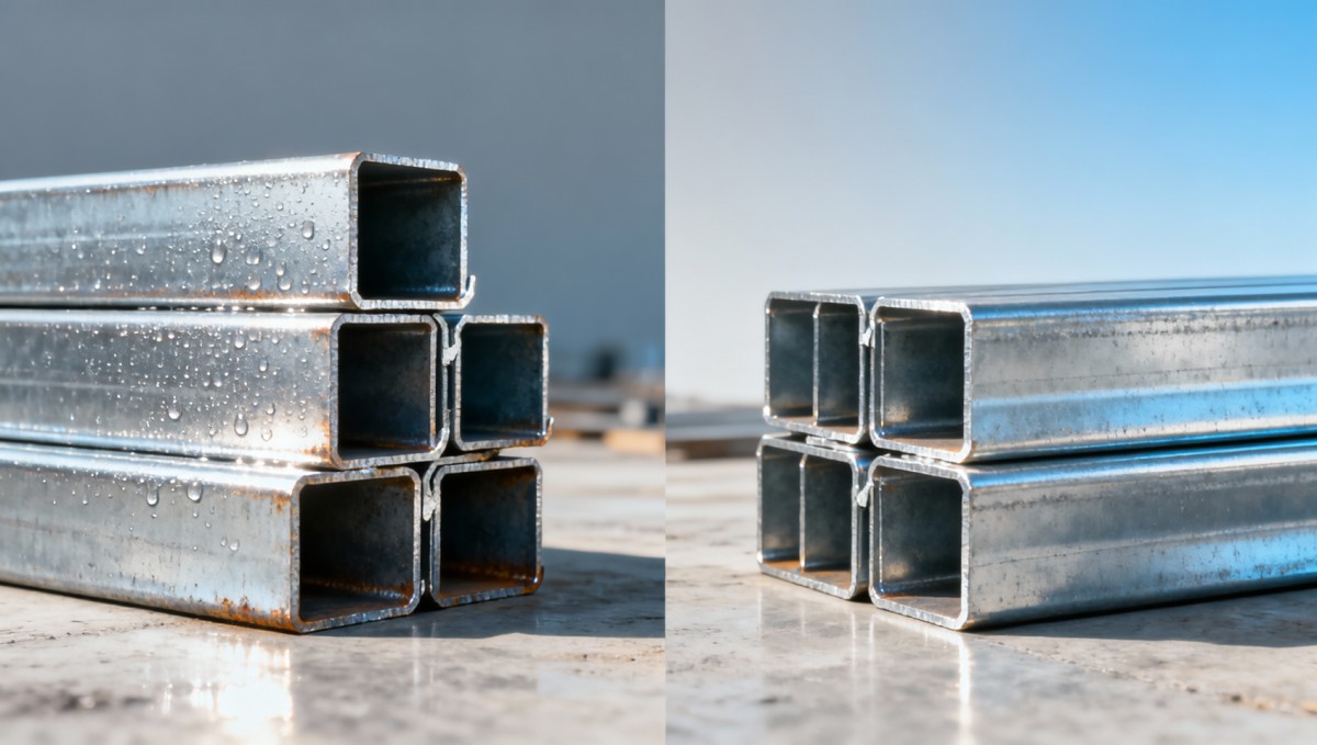 Galvanized angle shelf life on site: Does storage duration affect bond strength with concrete?