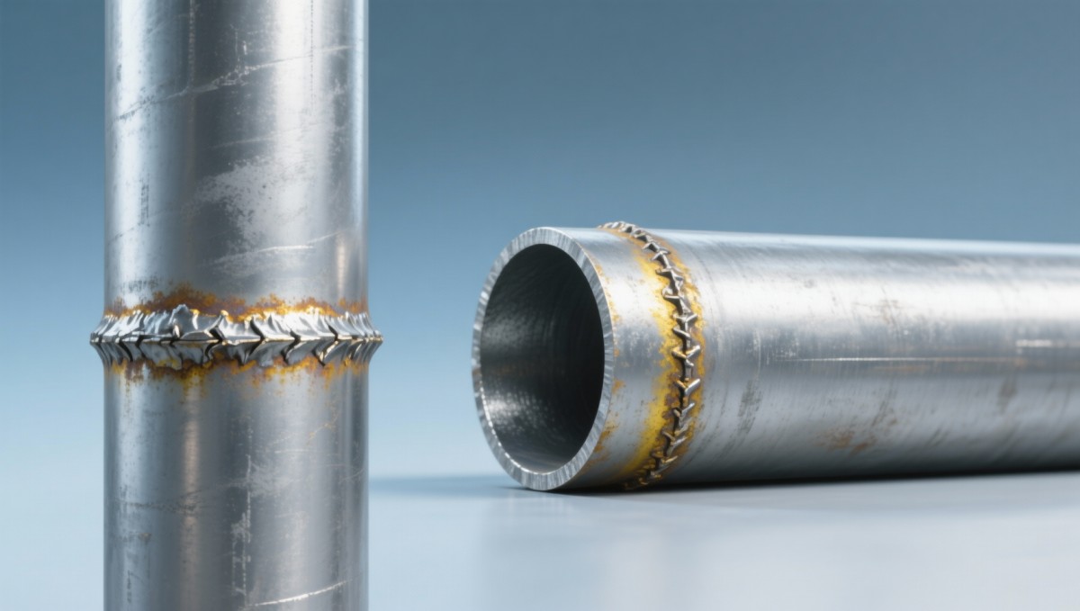 Galvanized industrial pipe exposed to ammonia vapors — why corrosion starts at weld seams first Galvanized industrial pipe exposed to ammonia vapors — why corrosion starts at weld seams first