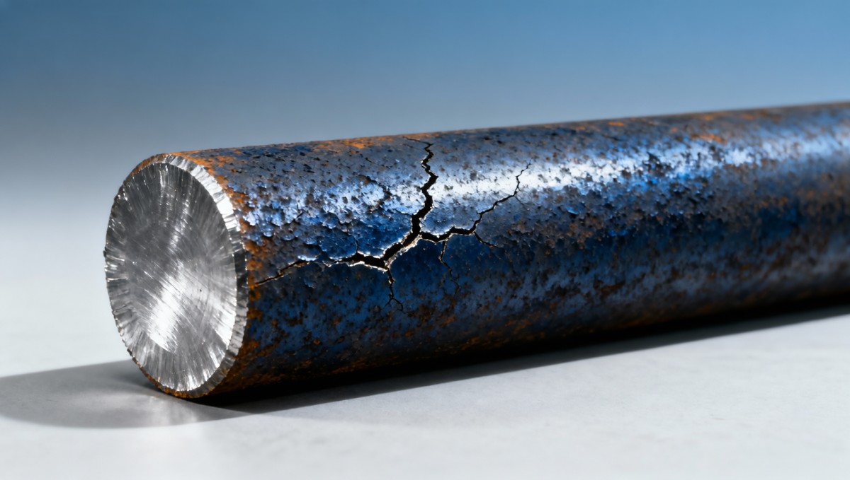 ASTM A36 round bar surface scale hides micro-cracks—inspect before machining
