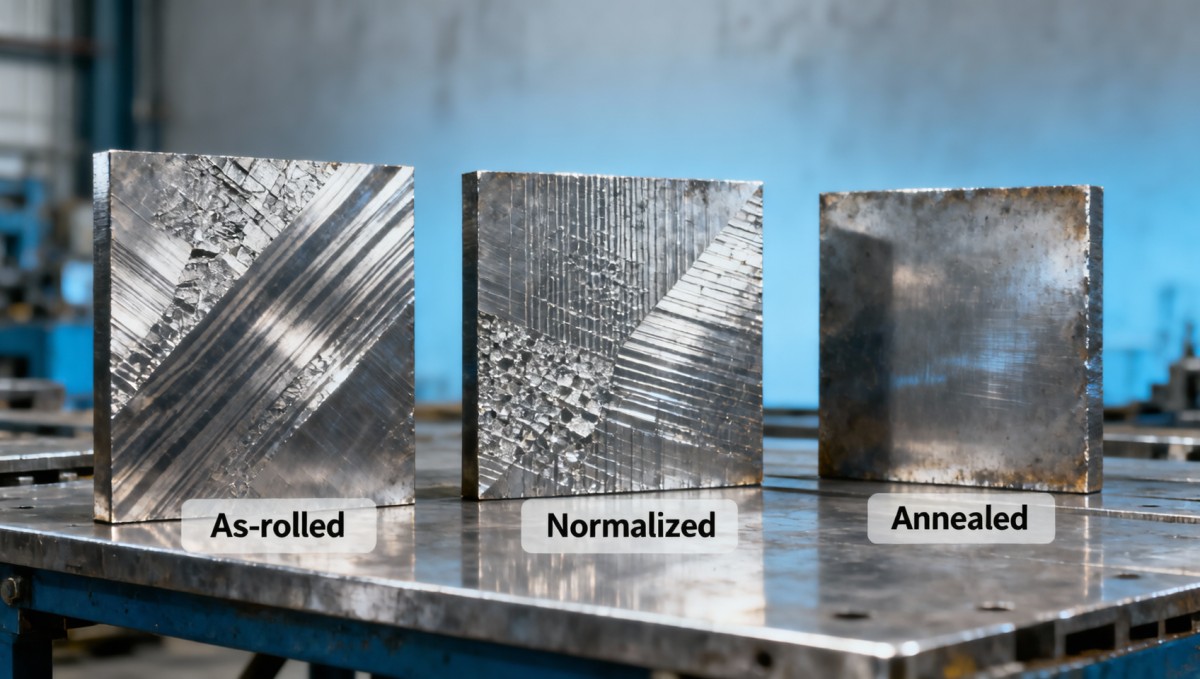 Carbon steel plate heat treatment status affects machinability more than grade alone