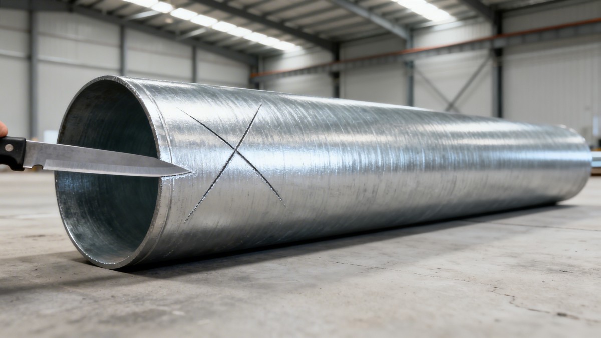 Hot dip galvanized steel pipe: How to verify coating adhesion on-site