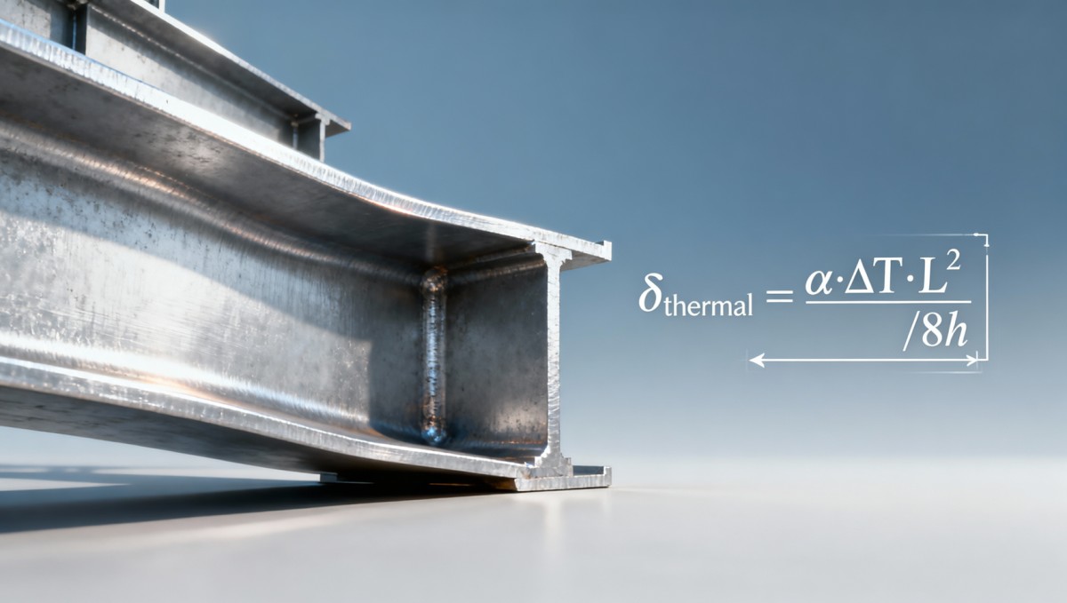 Steel girder deflection calculations that ignore thermal expansion