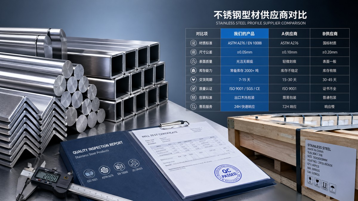 How to compare a stainless steel square bar supplier