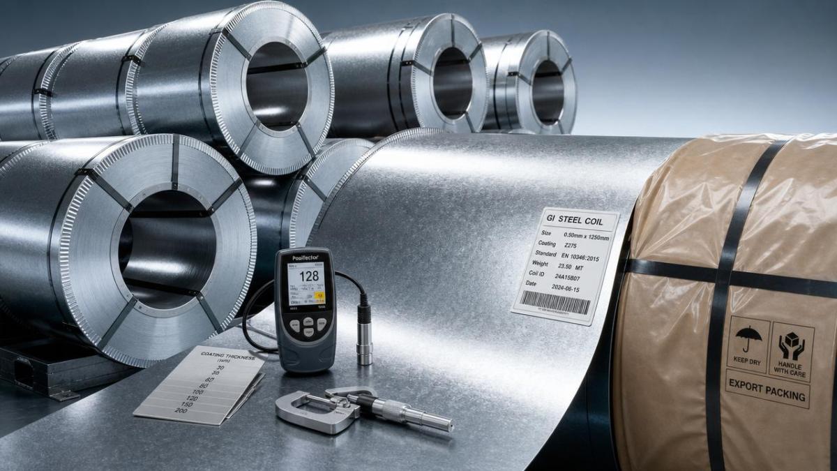 Hot dip galvanized coil quality checks that prevent claims