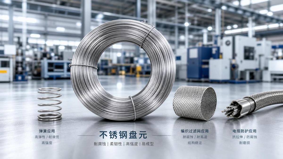What is stainless steel coil wire used for in practice