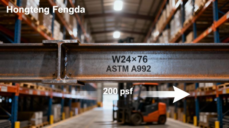 Peso da viga em I para construção de armazém: estratégia de dimensionamento econômica com base no vão e na carga viva