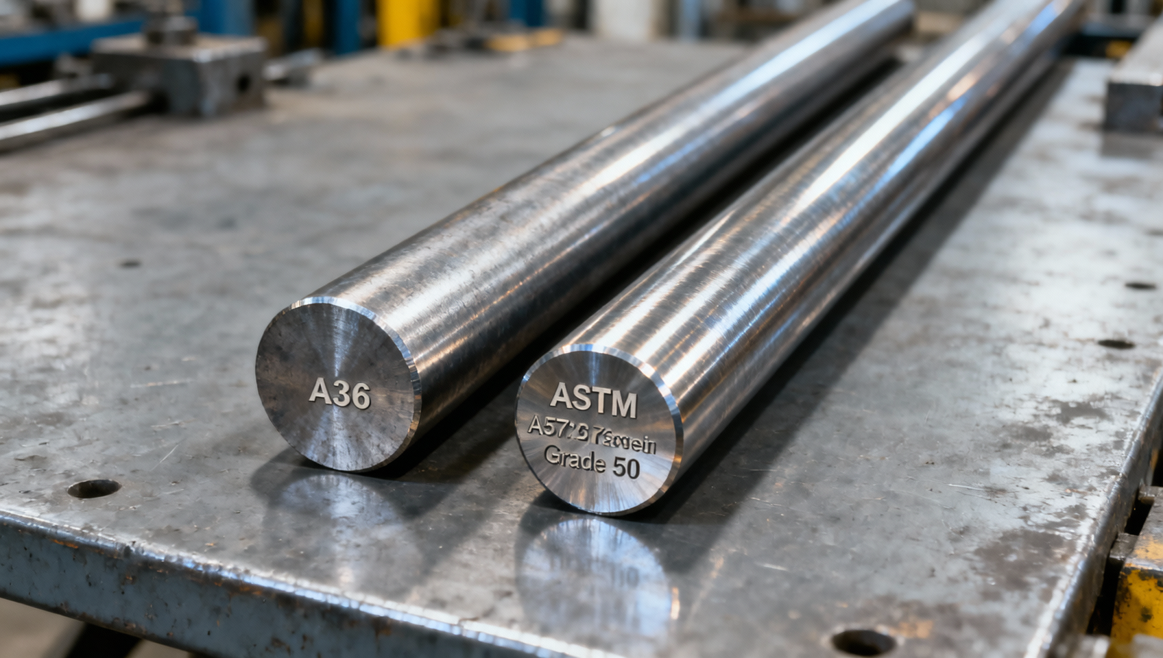 Barra Redonda de Aço Carbono A36 de Alta Resistência vs. ASTM A572 Grau 50: Qual é melhor para fabricação de aço estrutural?