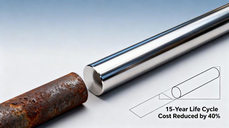 How stainless round bar for construction projects reduces lifecycle cost: ROI analysis across 15-year infrastructure assets