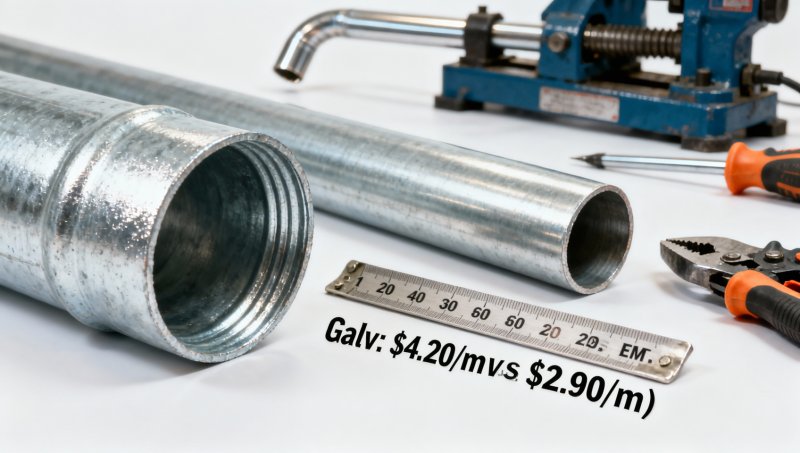 Galv electrical conduit vs EMT: Cost-per-meter comparison, bending labor, and fire rating trade-offs in 2026 Galv electrical conduit vs EMT: Cost-per-meter comparison, bending labor, and fire rating trade-offs in 2026