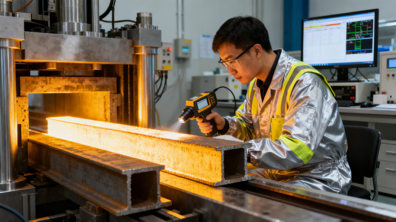 What happens to hot rolled I beam for heavy equipment when exposed to cyclic thermal stress above 250°C for >1,200 hours